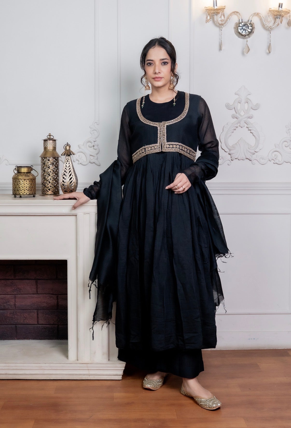 Zari Chanderi Silk Set