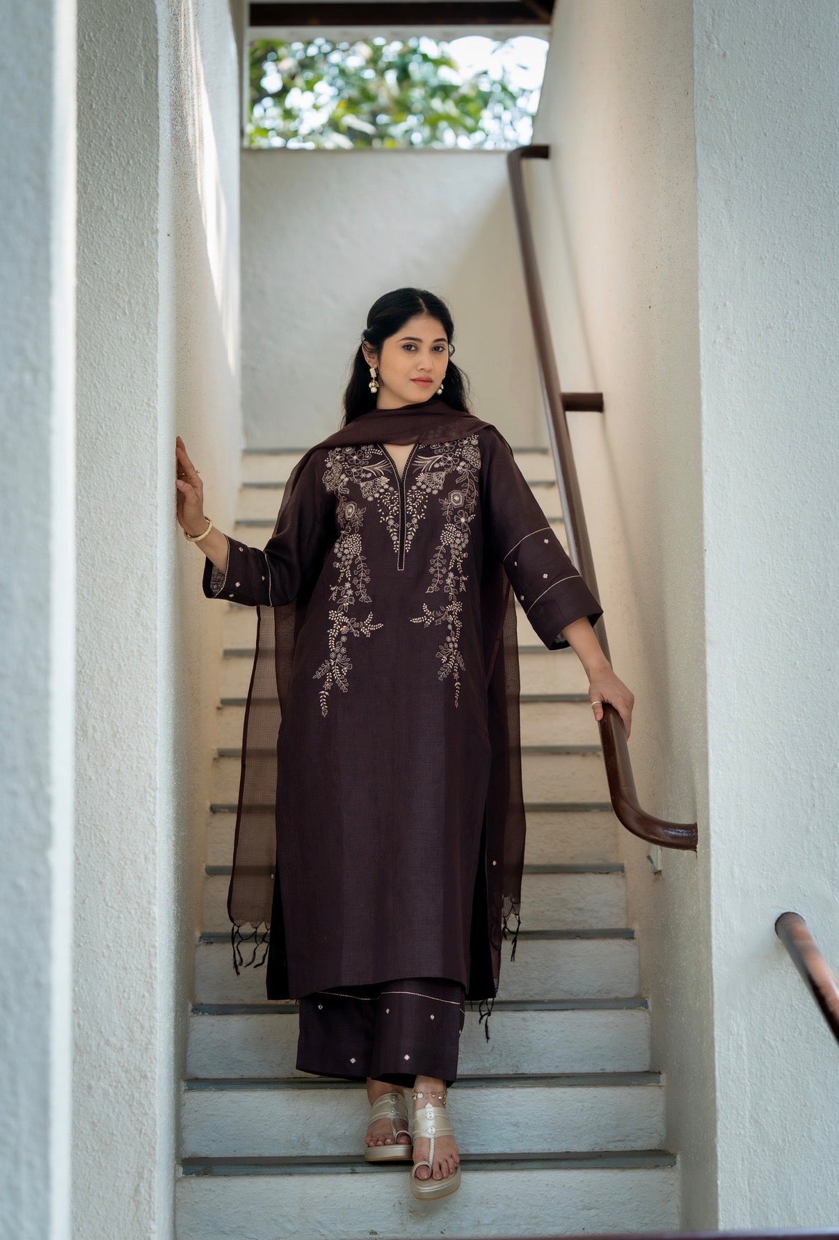 Cafe Brown Linen Set