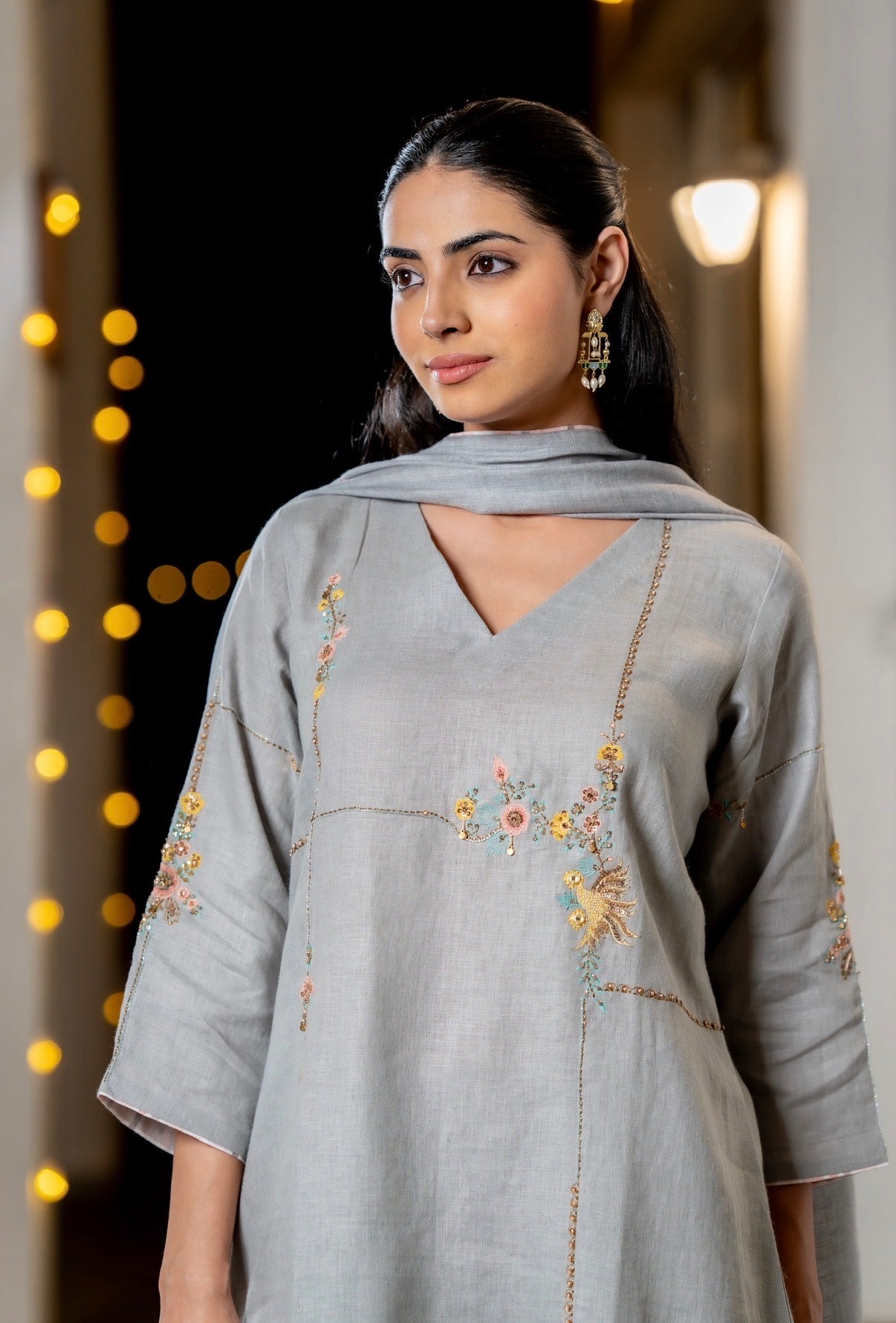 Platinum Grey Linen Set