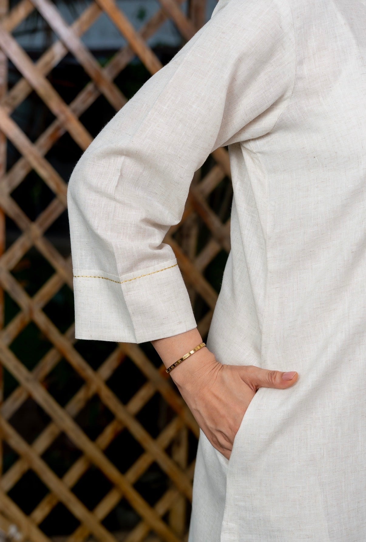 Bone Cream Kurta Set