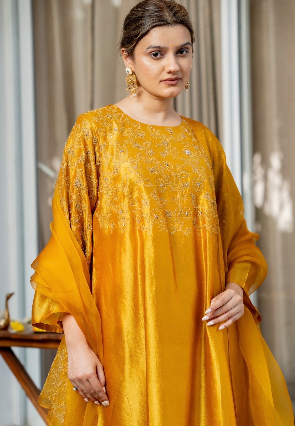 Laguna Mustard Kora Silk Set