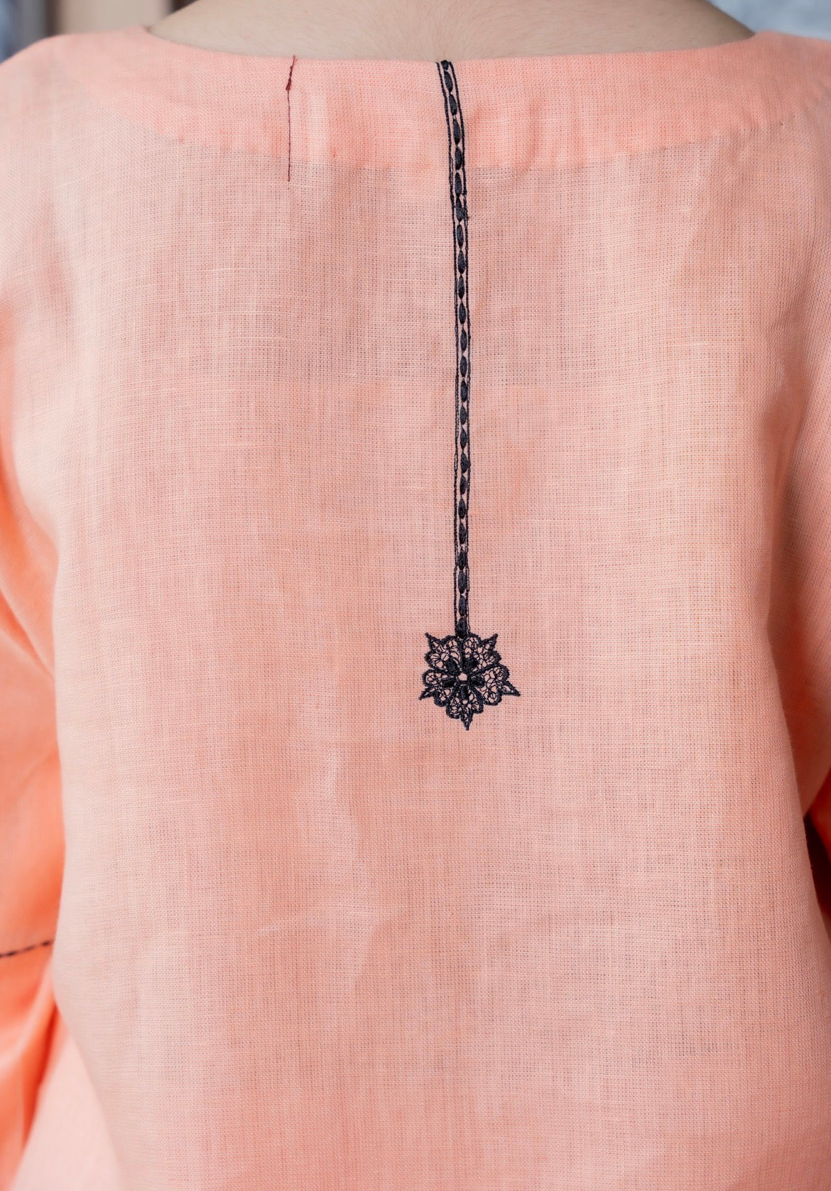 Creamy Peach Linen Pair