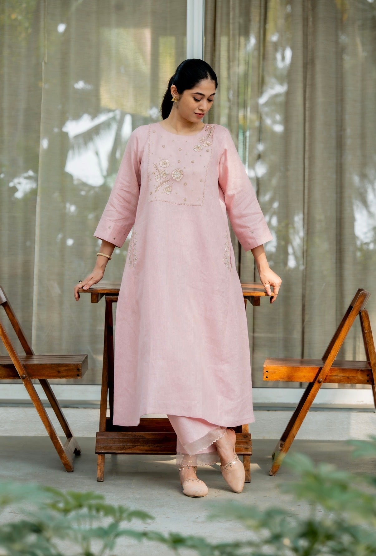 Love Pink Linen Pair