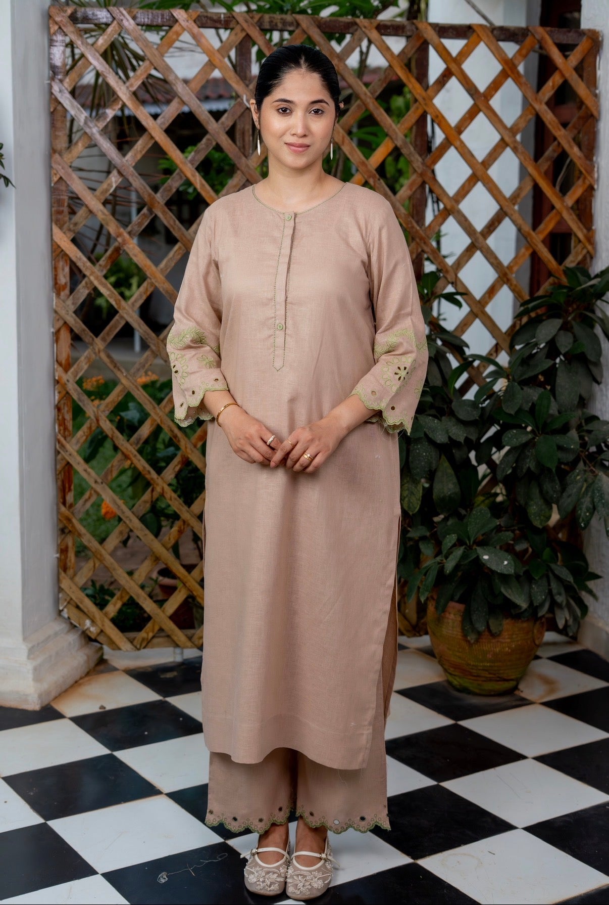Coffee Form Kurta Set