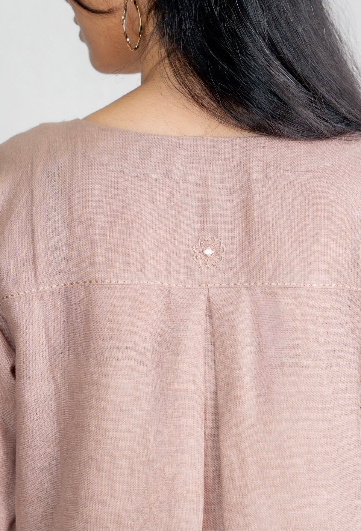 Rose Taupe - Black Linen Pair