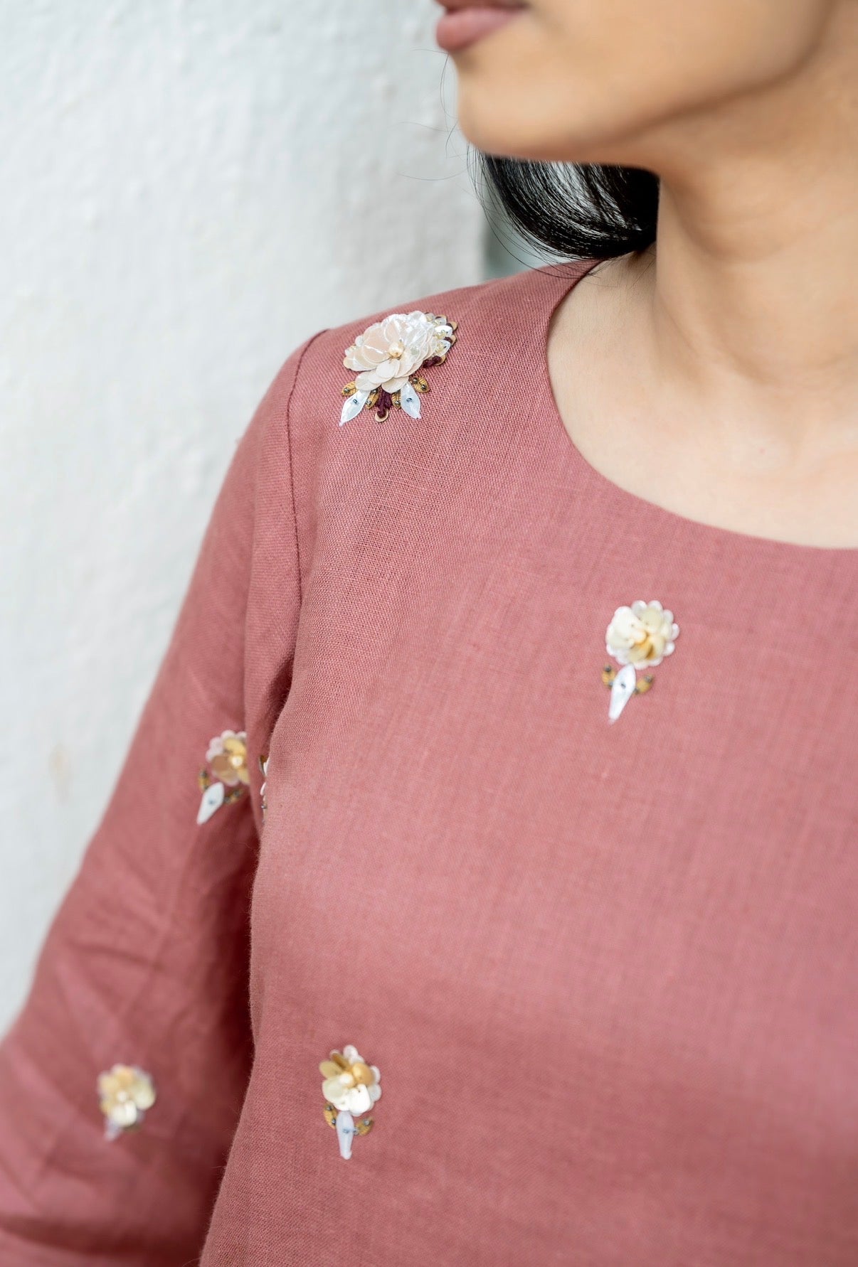 Rose Mauve Linen Set