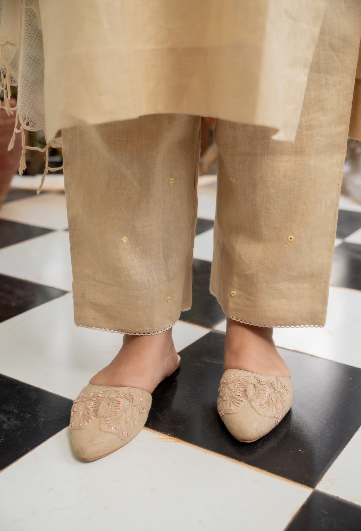 PALE IVORY LINEN SET