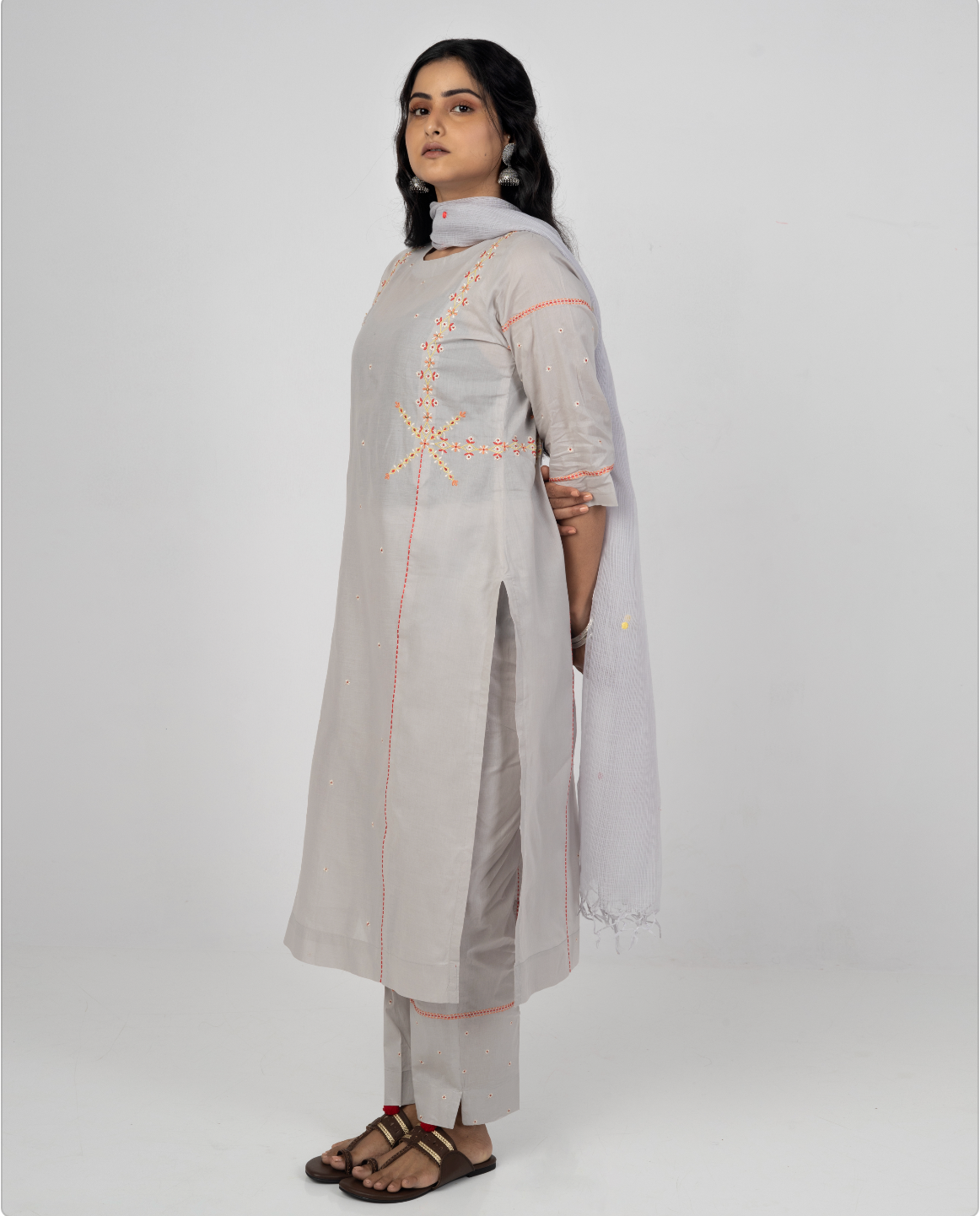 Cloud Grey Lux Lawn Set - Siara Women