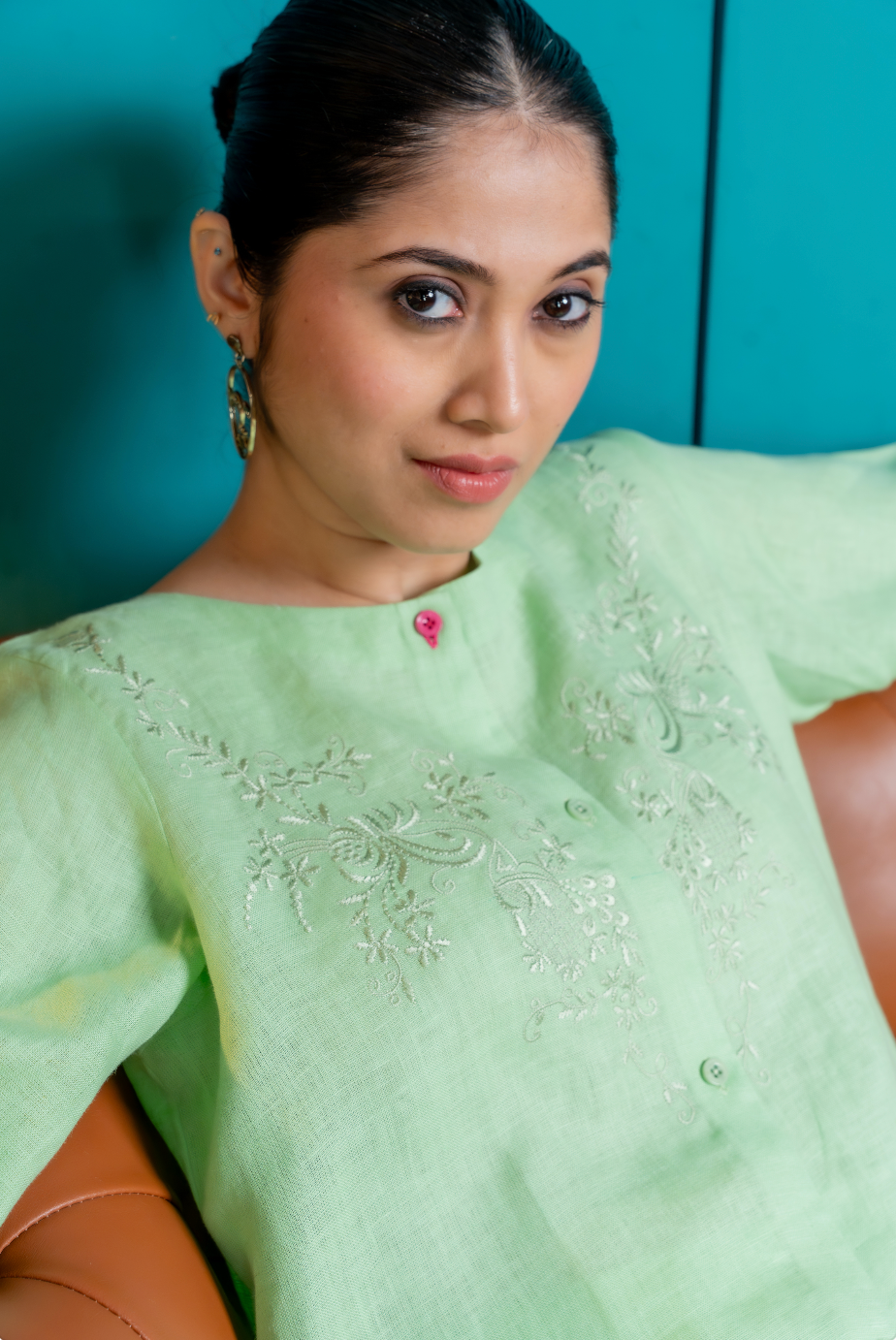 Mint Green Linen Pair