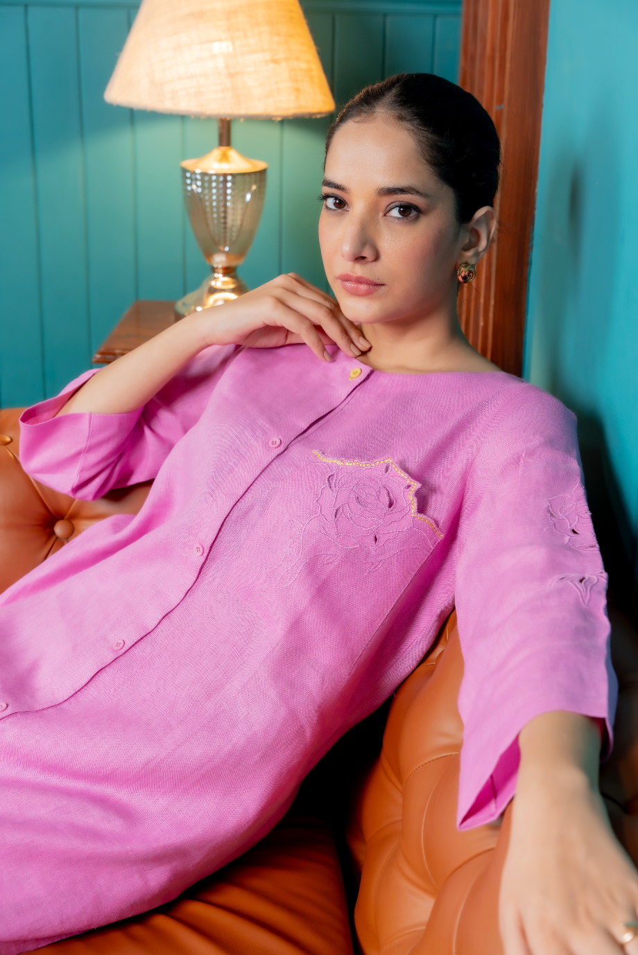 Plum Purple Linen Pair