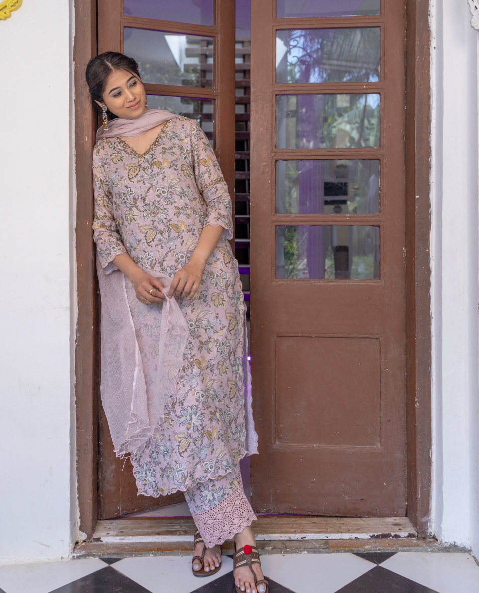 JASMINE Powder Pink Linen Set