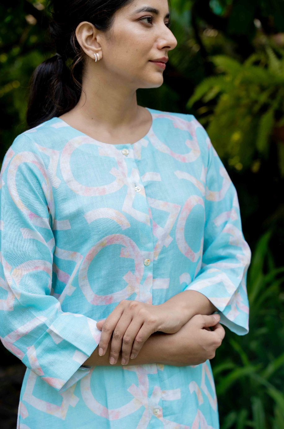 ICE-BLUE LINEN PAIR